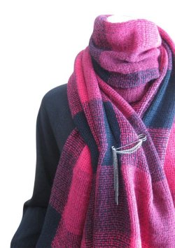 画像7: 【送料無料】【ストールピン/ブローチ】揺れ感が絶妙♪ 2色のチェーンがクールなストールピン