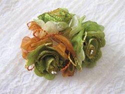 画像7: 【送料無料】フラワー&リボンの華やかシュシュ (ヘアアクセサリー ヘアゴム)