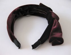 画像3: 【送料無料】全面ベロア素材♪大きめリボンデザインの上質カチューシャ (ヘアアクセサリー)