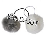 【送料無料】ふわふわラビットファーヘアゴム 2色セット（ホワイト/グレー）（ヘアアクセサリー  ヘアポニー 髪飾り）