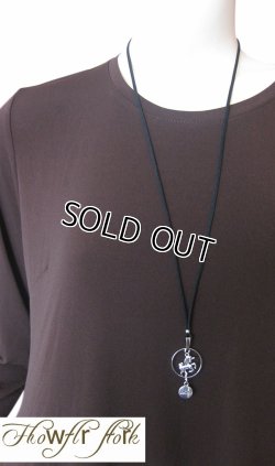 画像6: 【送料無料】【レザーネックレス】◆flower storm◆ ユニコーン一角獣とメッセージプレートのレザーネックレス（革紐ロングネックレス メンズ/レディース）