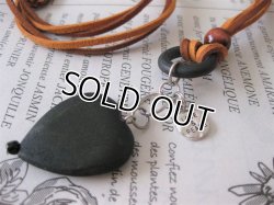画像5: 【送料無料】【レザーネックレス】◆flower storm◆ ウッド素材とメッセージチャームのレザーネックレス （革紐ロングネックレス メンズ/レディース）