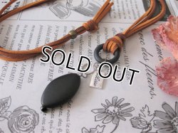 画像8: 【送料無料】【レザーネックレス】◆flower storm◆ ウッド素材とメッセージチャームのレザーネックレス （革紐ロングネックレス メンズ/レディース）