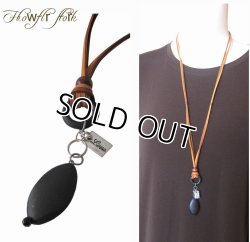 画像10: 【送料無料】【レザーネックレス】◆flower storm◆ ウッド素材とメッセージチャームのレザーネックレス （革紐ロングネックレス メンズ/レディース）