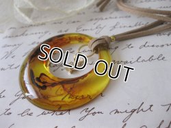 画像5: 【送料無料】【レザーネックレス】◆flower storm◆ 直径5.3cm べっ甲調大きめリングモチーフのレザーネックレス （革紐ロングネックレス メンズ/レディース）