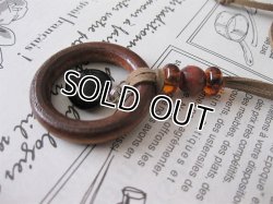 画像4: 【送料無料】【レザーネックレス】◆flower storm◆天然石ブラックオニキスのぷっくりハート＆ウッドリング革紐ロングネックレス（メンズ/レディース）