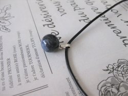 画像5: 【送料無料】【レザーネックレス】◆flower storm◆天然石ソーダライトの大粒球形チャーム本牛革ネックレス （革紐ペンダント メンズ/レディース）