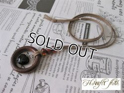 画像3: 【送料無料】【レザーネックレス】◆flower storm◆天然石ブラックオニキスのぷっくりハート＆ウッドリング革紐ロングネックレス（メンズ/レディース）