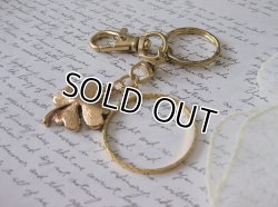 画像6: 【送料無料】【キーリング/バッグチャーム】◆flower storm◆ラインストーン使いの白い四葉のクローバー( 縁起物 ラッキーアイテム キーホルダー メンズ/レディースアクセサリー)