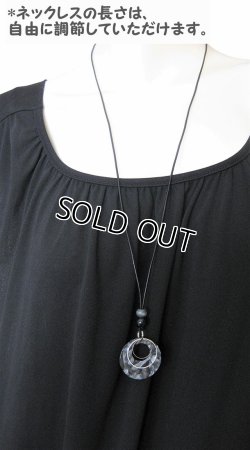 画像8: 【送料無料】【レザーネックレス】◆flower storm◆ 直径3.5cm シェル柄リングモチーフのクールな本牛革ネックレス（革紐ロングネックレス レディース/メンズ）