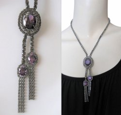 画像8: 【送料無料】ラインストーンを豪華にあしらったネックレス ケース入り(パーティ お呼ばれ)