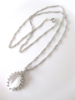 画像4: 【送料無料】キャッツアイ ラインストーン使いネックレス 2色(アクセサリー パワーストーン)