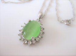 画像8: 【送料無料】キャッツアイ ラインストーン使いネックレス 2色(アクセサリー パワーストーン)