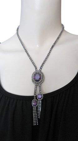 画像7: 【送料無料】ラインストーンを豪華にあしらったネックレス ケース入り(パーティ お呼ばれ)