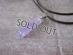 画像3: 【送料無料】【レザーネックレス】◆flower storm◆天然石ライトカラーアメジスト本牛革ネックレス 六角柱（革紐ペンダント メンズ/レディース））