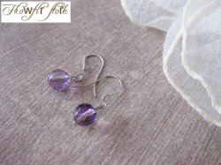 画像3: 【送料無料】【ピアス】◆flower storm◆天然石アメトリンSV925ピアス ラウンド8mm多面カット（アクセサリー 紫黄水晶 ）