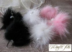 画像3: 【送料無料】【ピアス】◆flower storm◆ミンクファー&パール SV925ピアス 秋冬デザイン 3色(アクセサリー レディース)