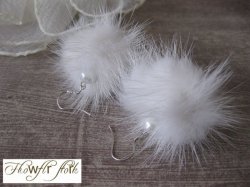 画像5: 【送料無料】【ピアス】◆flower storm◆ミンクファー&パール SV925ピアス 秋冬デザイン 3色(アクセサリー レディース)