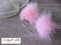 画像8: 【送料無料】【ピアス】◆flower storm◆ミンクファー&パール SV925ピアス 秋冬デザイン 3色(アクセサリー レディース)