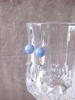 画像6: 【送料無料】【ピアス】◆flower storm◆カラーパールとプチハート SV925ピアス 5色（アクセサリー レディース）