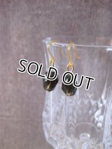 【送料無料】【ピアス】◆flower storm◆天然石スモーキークォーツ樹脂フックピアス（アクセサリー パワーストーン 煙水晶 アクセサリー アレルギー対応 ）