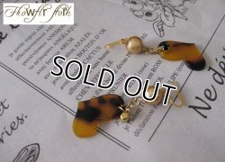 画像3: 【送料無料】【ピアス】◆flower storm◆べっ甲調ハート型チャームとラインストーン、パールの樹脂フックピアス （べっ甲調 アクセサリー アレルギー対応 ）