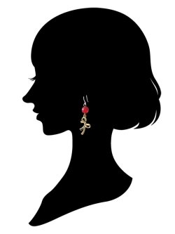 画像6: メタルリボン&チェコガラスビーズ樹脂フックピアス (アクセサリー アレルギー対応 )