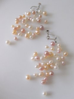 画像5: 【送料無料】【イヤリング】三色淡水パールSV925ロングイヤリング (真珠 ステーションパール )