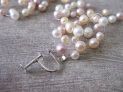 画像3: 【送料無料】【イヤリング】三色淡水パールSV925ロングイヤリング (真珠 ステーションパール )