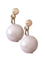 【送料無料】【ピアス】◆flower storm◆一粒パールの上品な樹脂ノンホールピアス 3色（アクセサリー イヤリング アレルギー対応 ）