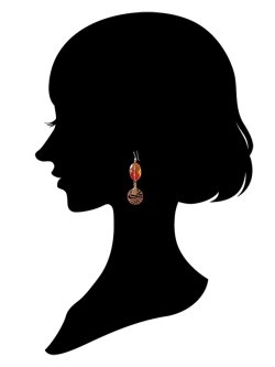 画像8: 【送料無料】【ピアス】◆flower storm◆オレンジレッド×ゴールドのリバーシブル樹脂フックピアス（アクセサリー イヤリング アレルギー対応 ）