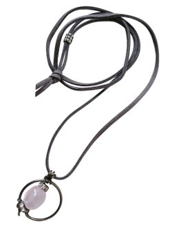 画像4: 【送料無料】【レザーネックレス】◆flower storm◆天然石大粒アメジスト＆ローズクォーツ革紐ロングネックレス （アクセサリー メンズ/レディース）