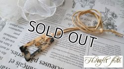 画像3: 【送料無料】【レザーネックレス】◆flower storm◆べっ甲柄台形チャーム＆大粒ラインストーンの革紐ロングネックレス（アクセサリー メンズ/レディース）