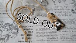 画像5: 【送料無料】【レザーネックレス】◆flower storm◆べっ甲柄台形チャーム＆大粒ラインストーンの革紐ロングネックレス（アクセサリー メンズ/レディース）