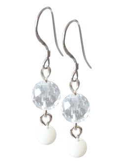 画像9: 【送料無料】【ピアス】◆flower storm◆天然クリスタル＆マザーオブパール SV925ピアス （パワーストーン 水晶 白蝶貝）