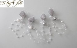 画像12: 【送料無料】【ピアス】◆flower storm◆パール＆マーブル柄アクリルビーズ樹脂フックピアス2色（アクセサリー イヤリング アレルギー対応 ステーションパール）