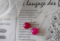 画像10: 【送料無料】【ピアス】◆flower storm◆大粒12mmピンクストライプアゲート 樹脂フックピアス  (パワーストーン メノウ 瑪瑙 ロングピアス )