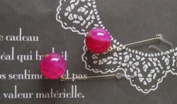 画像7: 【送料無料】【ピアス】◆flower storm◆大粒12mmピンクストライプアゲート 樹脂フックピアス  (パワーストーン メノウ 瑪瑙 ロングピアス )