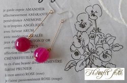 画像6: 【送料無料】【ピアス】◆flower storm◆大粒12mmピンクストライプアゲート 樹脂フックピアス  (パワーストーン メノウ 瑪瑙 ロングピアス )