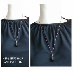 画像5: 【送料無料】【コットン紐ネックレス】◆flower storm◆王冠をつけた大粒10mmブラックオニキスネックレス(天然石 パワーストーン メンズ レディース)