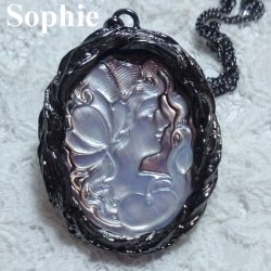 画像17: 【送料無料】【白蝶貝&黒蝶貝】マザーオブパール カメオ ペンダントネックレス ケース付(アクセサリー ロングチェーン Mother of Pearl パワーストーン)