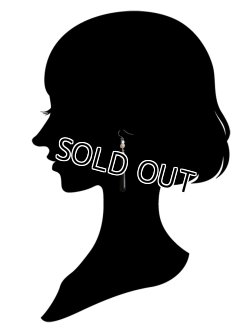 画像6: 【送料無料】【チタンフックピアス】◆flower storm◆ブラックオニキス ロングティアドロップピアス （天然石 パワーストーン  ブラックカルセドニー アレルギーフリー ）