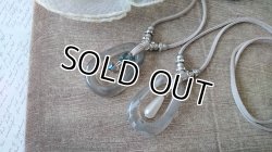 画像5: 【送料無料】【レザーネックレス】◆flower storm◆ビーズ＆ラインストーン使い革紐ロングネックレス 2型（アクセサリー パール レディース）