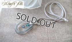 画像10: 【送料無料】【レザーネックレス】◆flower storm◆ビーズ＆ラインストーン使い革紐ロングネックレス 2型（アクセサリー パール レディース）