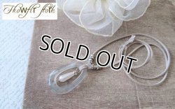 画像7: 【送料無料】【レザーネックレス】◆flower storm◆ビーズ＆ラインストーン使い革紐ロングネックレス 2型（アクセサリー パール レディース）