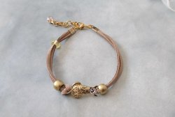 画像6: 【送料無料】【レザーブレスレット】◆flower storm◆上品な後ろ姿の猫 アンティーク調 革紐ブレスレット(アクセサリー エジプトキャット メンズ/レディース)