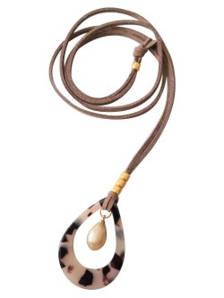 画像15: 【送料無料】【レザーネックレス】◆flower storm◆ しずく型チャーム&カラーパールの革紐ロングネックレス (アクセサリー/レディース/日本製)