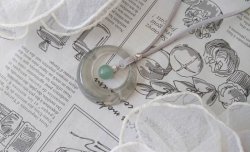 画像6: 【送料無料】【レザーネックレス】◆flower storm◆大粒10mm天然石ブラックカルセドニー グリーンアベンチュリン（ブラックオニキス パワーストーン)