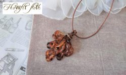画像3: 【送料無料】【ワックスコードネックレス】◆flower storm◆琥珀ブラウンカラー シャンデリアネックレス ( 日本製 アクセサリー レディース)