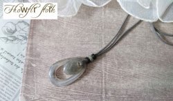 画像12: 【送料無料】【レザーネックレス】◆flower storm◆ アクリル素材オーバルパーツの艶感&ウッドのナチュラル感 (アクセサリー 楕円形 マーブル柄 大理石調 国産 日本製)